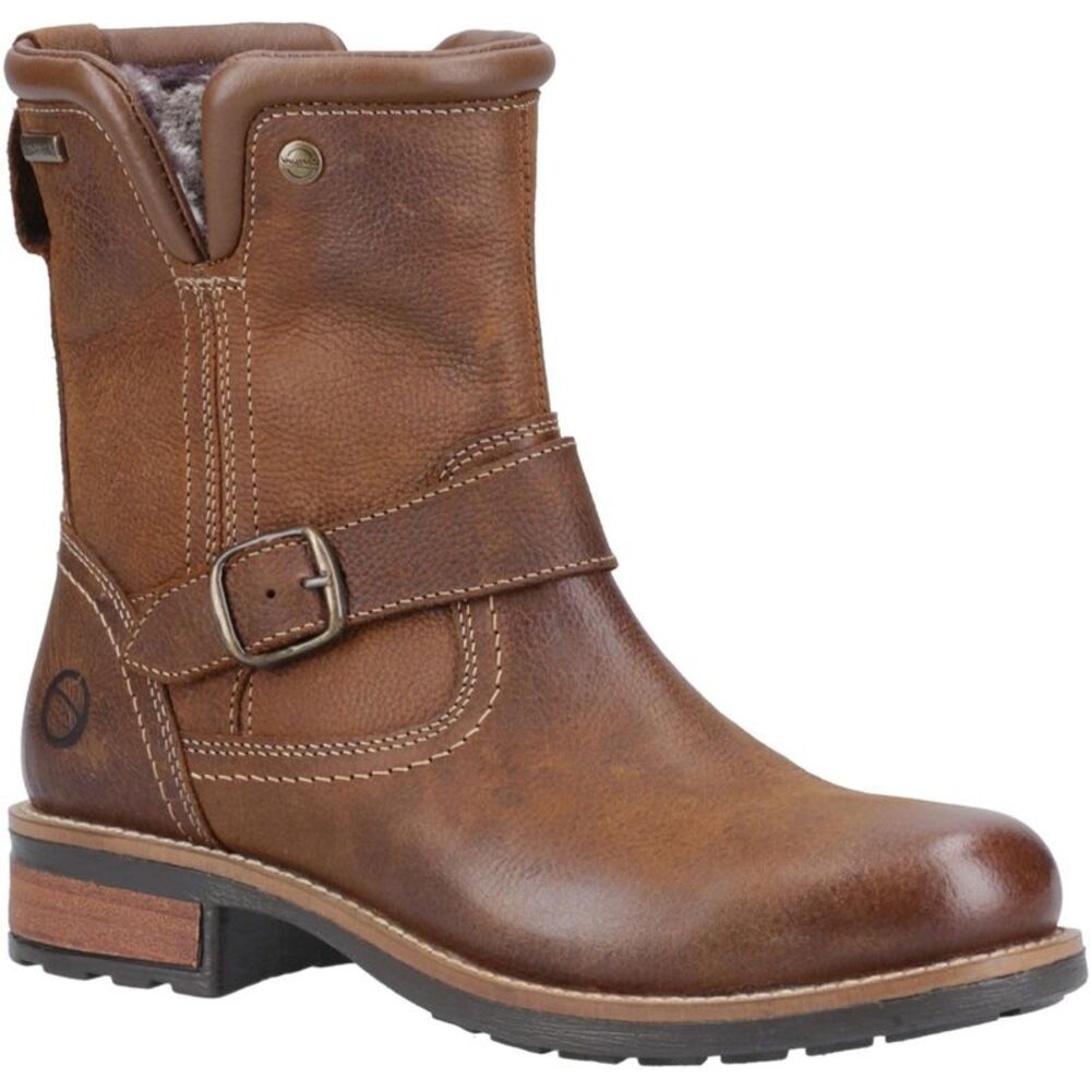 Cotswold Womens/Ladies Kinsham Leather Ankle Boots / Tan